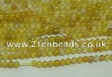 CTG121 15.5 inches 2mm round tiny yellow agate beads wholesale