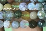 CTG1210 15.5 inches 4mm faceted round tiny Indian agate beads