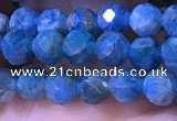 CTG1215 15.5 inches 4mm faceted round tiny apatite gemstone beads