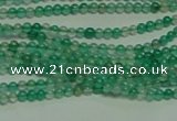 CTG122 15.5 inches 2mm round tiny green agate beads wholesale