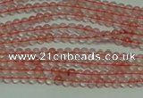 CTG124 15.5 inches 2mm round tiny cherry quartz beads wholesale