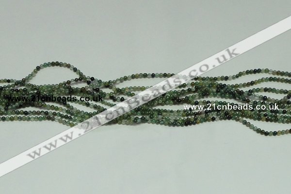 CTG126 15.5 inches 2mm round tiny moss agate beads wholesale