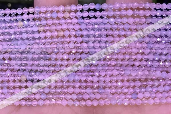 CTG1300 15.5 inches 2mm faceted round morganite gemstone beads