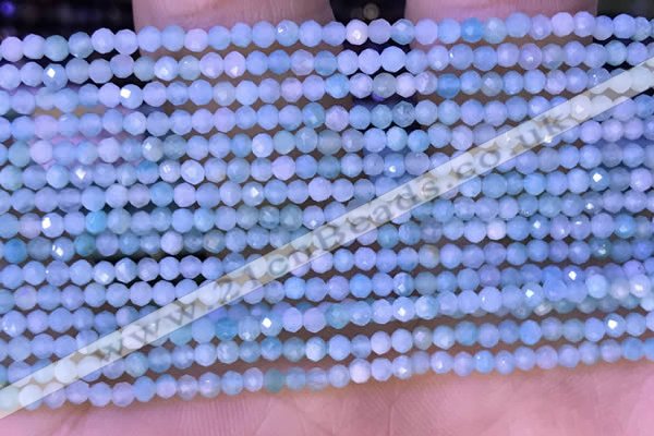 CTG1307 15.5 inches 2mm faceted round amazonite beads wholesale