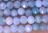 CTG1308 15.5 inches 3mm faceted round amazonite beads wholesale