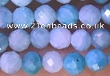 CTG1309 15.5 inches 4mm faceted round amazonite beads wholesale