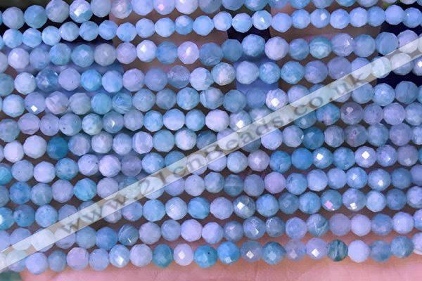 CTG1309 15.5 inches 4mm faceted round amazonite beads wholesale