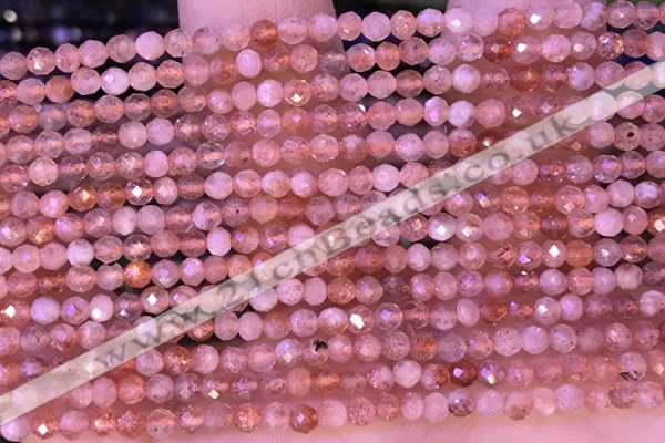 CTG1318 15.5 inches 3mm faceted round golden sunstone beads