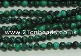 CTG132 15.5 inches 3mm round tiny synthetic malachite beads wholesale