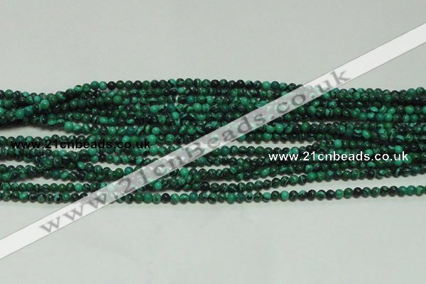 CTG132 15.5 inches 3mm round tiny synthetic malachite beads wholesale
