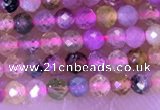 CTG1325 15.5 inches 2mm faceted round tourmaline beads wholesale