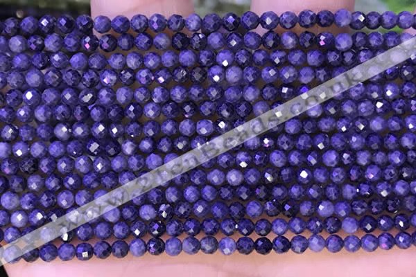 CTG1334 15.5 inches 3mm faceted round sapphire beads wholesale