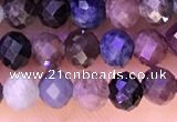 CTG1337 15.5 inches 4mm faceted round ruby & sapphire beads