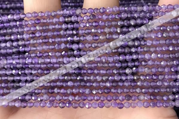 CTG1341 15.5 inches 2mm faceted round amethyst gemstone beads