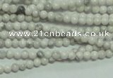 CTG135 15.5 inches 3mm round tiny white turquoise beads wholesale