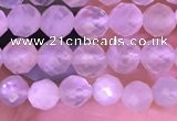 CTG1352 15.5 inches 4mm faceted round white moonstone beads