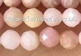 CTG1365 15.5 inches 5mm faceted round pink opal gemstone beads