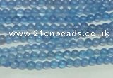 CTG137 15.5 inches 3mm round tiny blue agate beads wholesale