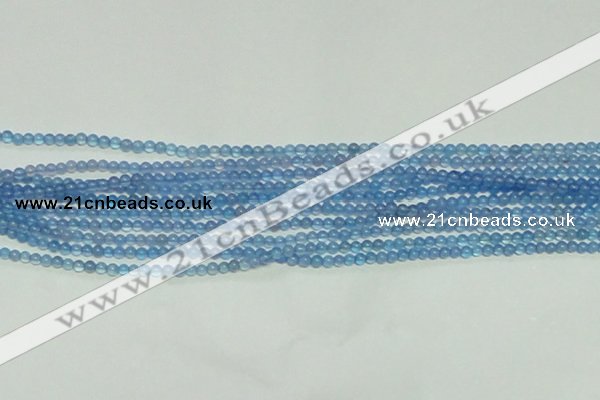 CTG137 15.5 inches 3mm round tiny blue agate beads wholesale
