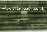 CTG1374 15.5 inches 1.5*2.5mm tube tiny green jade beads