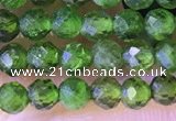 CTG1382 15.5 inches 3mm faceted round tiny diopside quartz beads