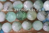 CTG1390 15.5 inches 4mm faceted round tiny emerald beads