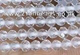 CTG1400 15.5 inches 2mm faceted round white crystal beads wholesale