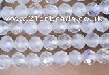 CTG1402 15.5 inches 2mm faceted round white moonstone beads wholesale