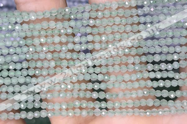 CTG1410 15.5 inches 2mm faceted round prehnite beads wholesale