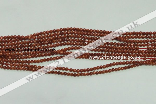 CTG142 15.5 inches 3mm round tiny goldstone beads wholesale