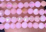 CTG1430 15.5 inches 2mm faceted round pink opal beads