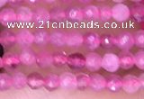 CTG1435 15.5 inches 2mm faceted round pink tourmaline beads