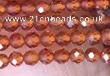 CTG1438 15.5 inches 2mm faceted round orange garnet beads wholesale