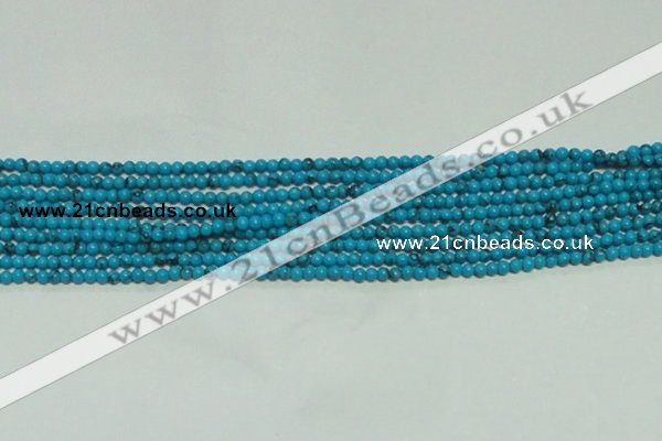 CTG144 15.5 inches 3mm round tiny blue turquoise beads wholesale