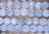 CTG1441 15.5 inches 2mm faceted round aquamarine beads wholesale