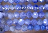 CTG1443 15.5 inches 2mm faceted round blue kyanite beads