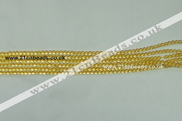 CTG146 15.5 inches 3mm round tiny citrine gemstone beads wholesale