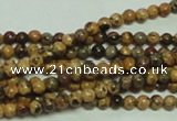 CTG147 15.5 inches 3mm round tiny leopard skin jasper beads wholesale