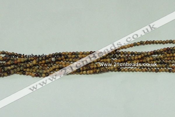 CTG147 15.5 inches 3mm round tiny leopard skin jasper beads wholesale