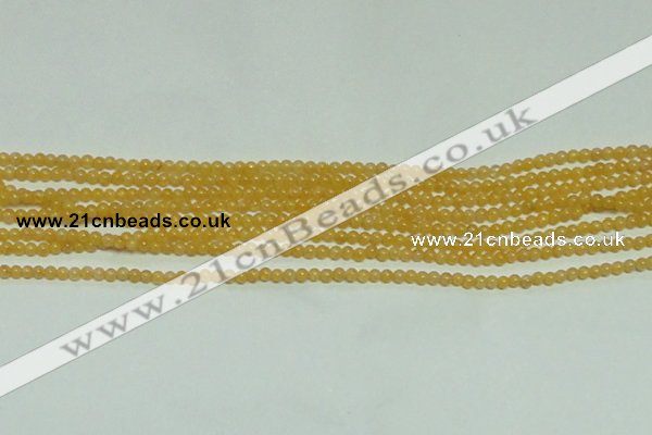 CTG148 15.5 inches 3mm round tiny yellow jade beads wholesale