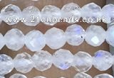 CTG1482 15.5 inches 3mm faceted round white moonstone beads