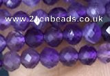 CTG1484 15.5 inches 3mm faceted round amethyst gemstone beads