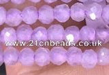 CTG1485 15.5 inches 3mm faceted round lavender amethyst beads