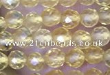 CTG1488 15.5 inches 3mm faceted round citrine gemstone beads