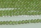 CTG149 15.5 inches 3mm round tiny peridot gemstone beads wholesale