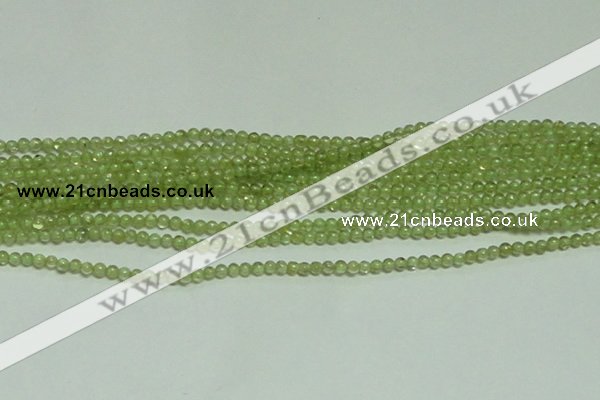 CTG149 15.5 inches 3mm round tiny peridot gemstone beads wholesale