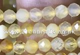 CTG1491 15.5 inches 3mm faceted round yellow opal beads wholesale