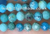 CTG1498 15.5 inches 3mm faceted round turquoise beads wholesale