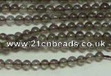 CTG150 15.5 inches 3mm round tiny smoky quartz beads wholesale