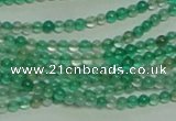 CTG152 15.5 inches 3mm round tiny green agate beads wholesale